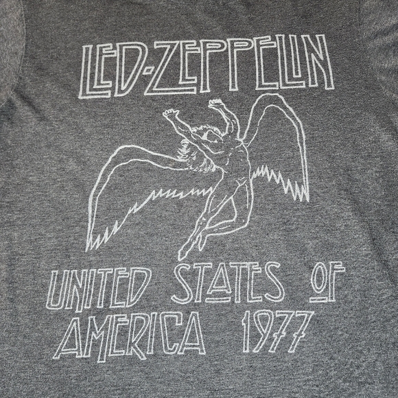 LED ZEPPELIN United States Of America 1977 Grey Tee - Large - Picture 4 of 4